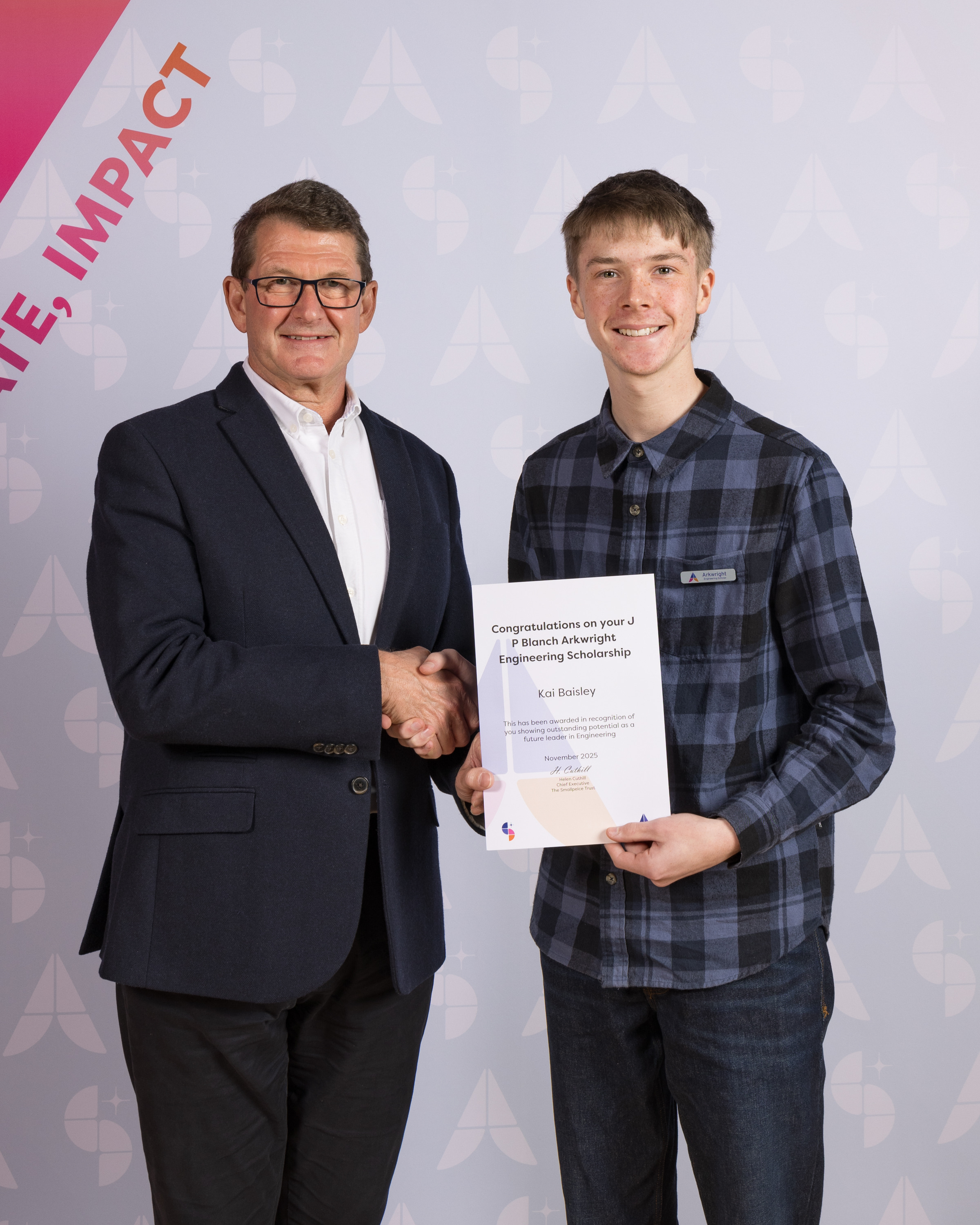 Arkwright certificate photo